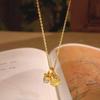 Vintage Brushed Small Bell Pine Cone Necklace Chic Fashion Exquisite Diamond Inlaid Dazzling Pendant Wedding Jewelry Gift