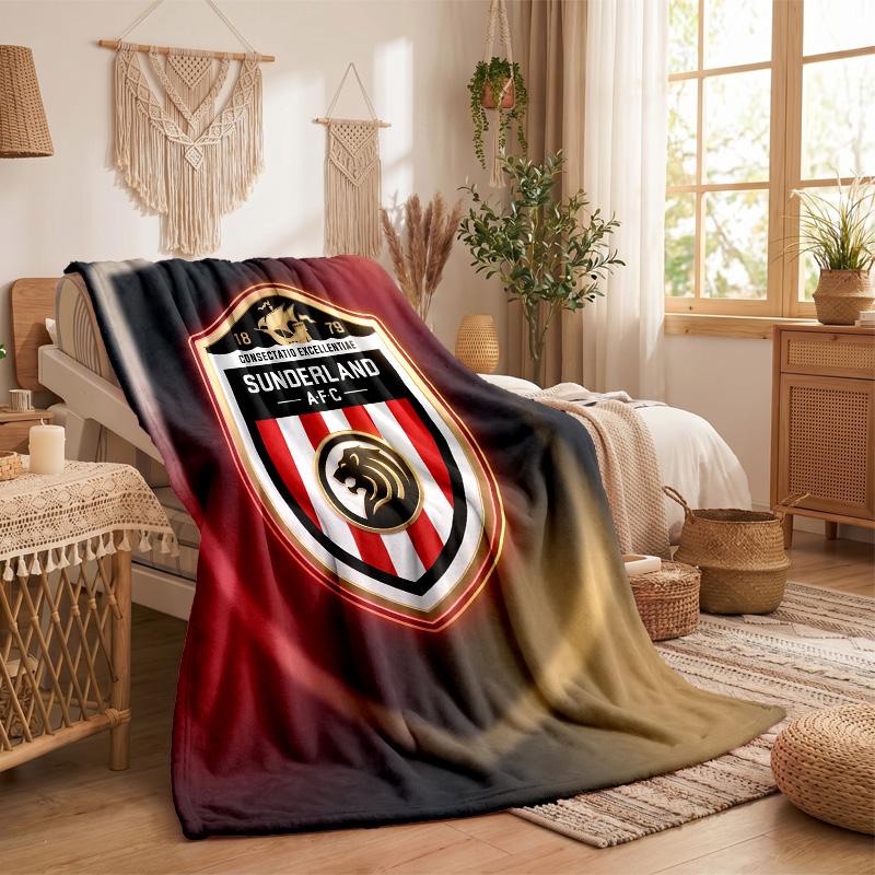 Sunderland Fußball Druck Flanell Decke Weich Warm Sofa Bett Überwurf für Zuhause Büro Schlafzimmer