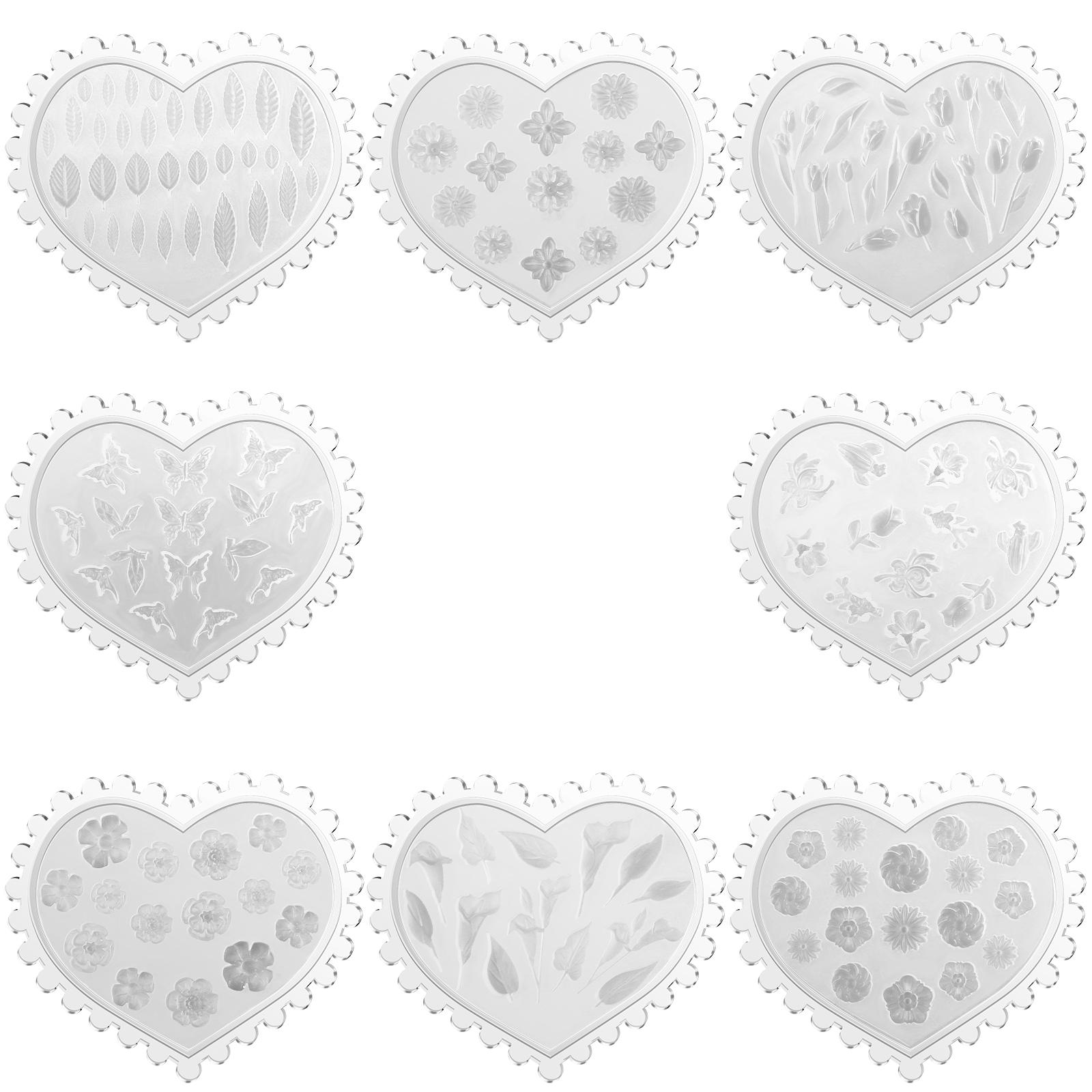 

8Pcs Polymer Clay Molds Miniature Silicone Clay Earring Molds DIY Jewelry Making Kit for Making Earrings Keychains Necklaces