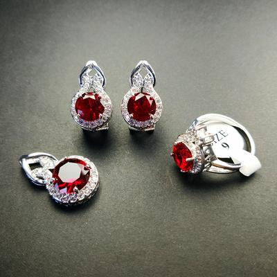 Necklace Zircon Jewelry Set High End Necklace Ring Three Piece Set