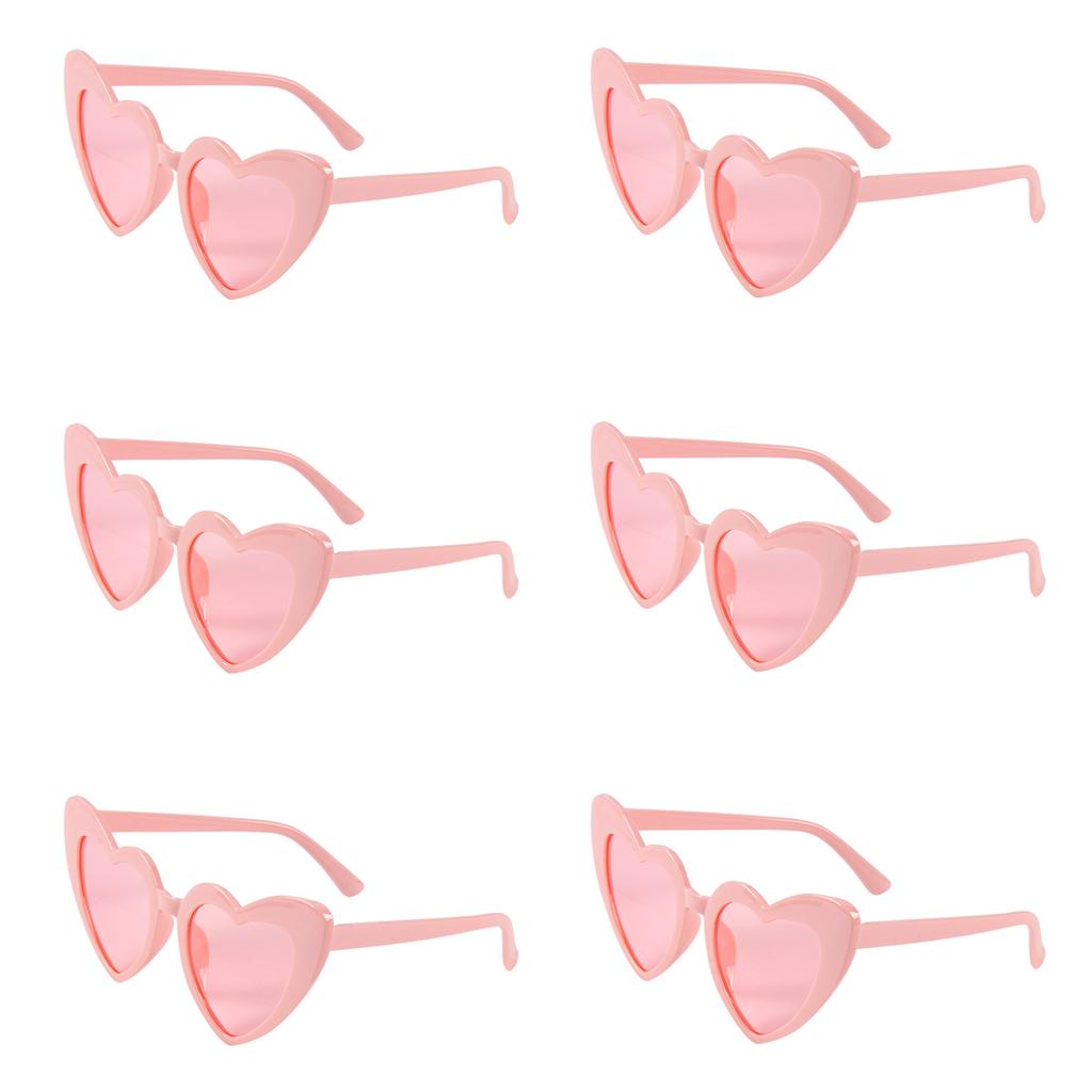 6pcs Bachelorette Party Sunglasses Wedding Bridal Shower Decoration Pink White Heart Glasses Bridesmaid Gifts Hen Party Supplies