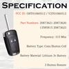 Keyless Entry Remote Control Key Fob Replacement Fits for GMC Terrain 2010-  Chevy Equinox 2010- Sonic 2012-2017 Spark 2016-2017 Trax 2015-2018 Buick
