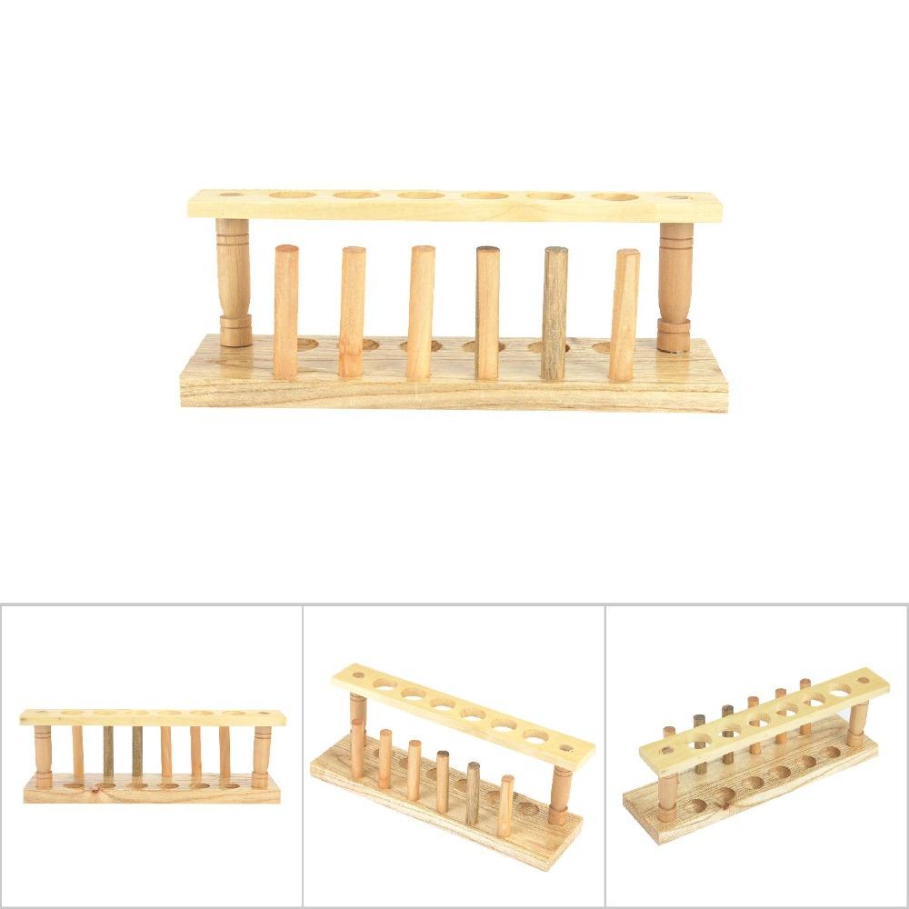 6/8/10 Hole Wooden Test Tube Rack Durable Test Tube Stand Wooden Test Tube Stand Experiment