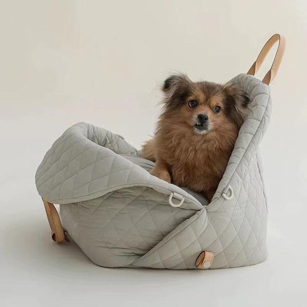 Enhanced Waterproof Nylon Pet Carrier & Convertible Dog/Cat Bed