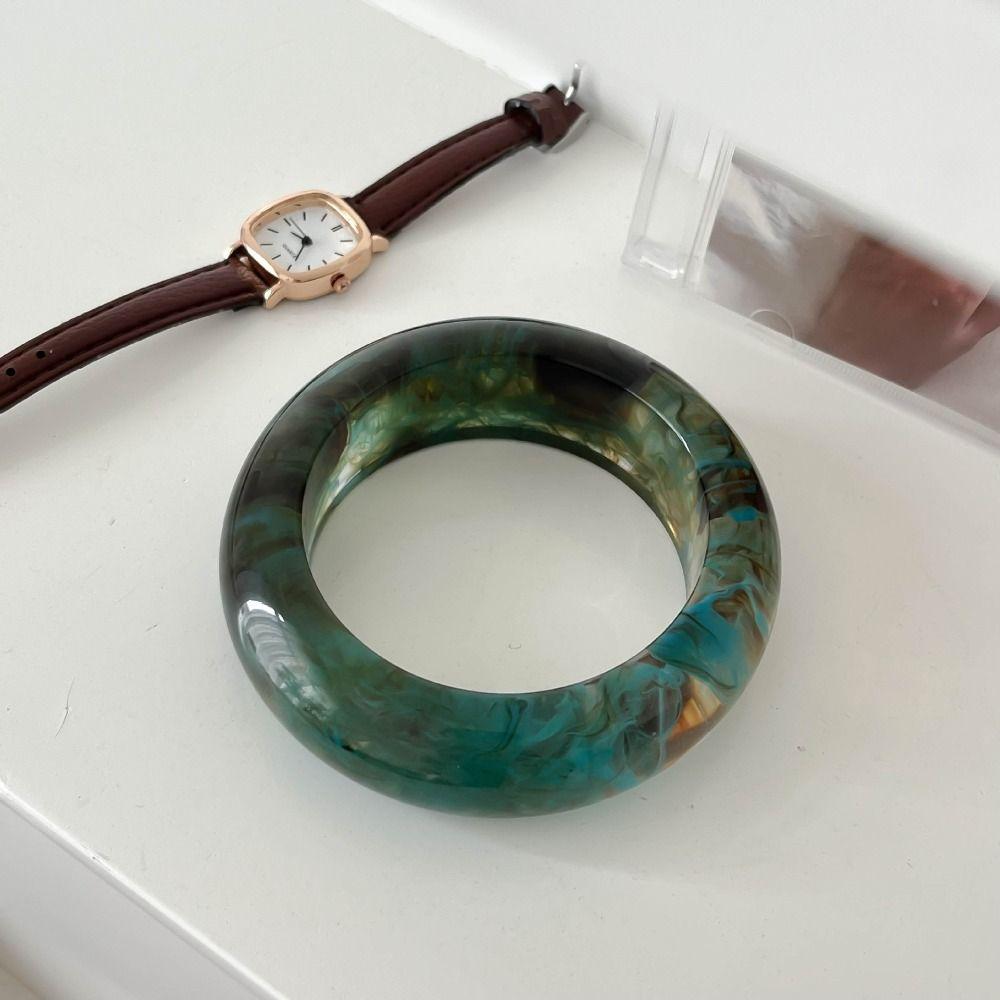 Bohemian Round Wide Bracelet Europe American Style Smudged Hand Ring  Gift