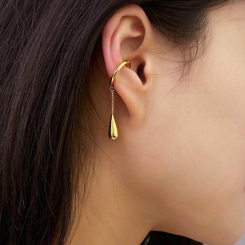 GWE Fancy Easiest for Match Non-Pierced Ear Bone Clip Ear Bone Ring Ear Clip Fashion Ins Tassel Water Drop Small Ear Clips Female Gold