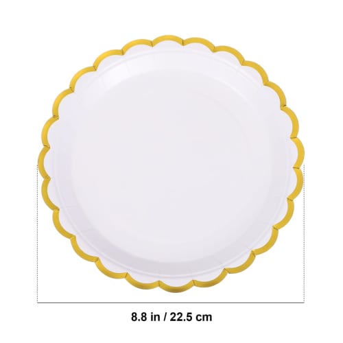 TOYMYTOY 50 Disposable Paper Plates, Stylish Party Dishes, Large Paper Trays, Food Serving Trays, Perfect for Family Events and Birthdays