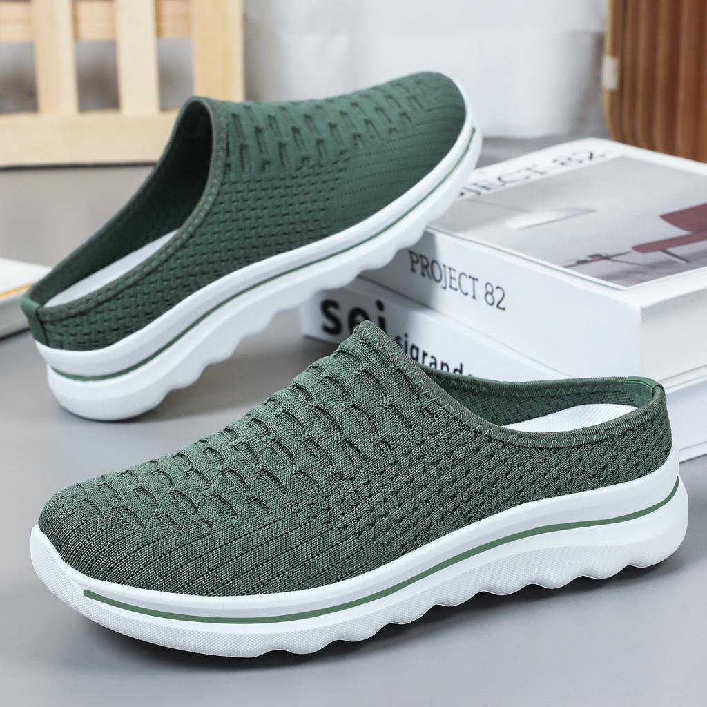 Unisex semi-drag summer new soft-soled comfortable one-pedal casual shoes versatile, breathable and non-smelly feet fashionable single shoes