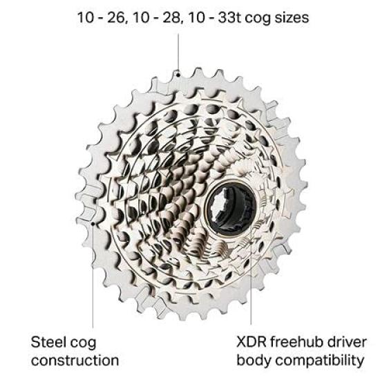 SRAM RED AXS Cassette 12 Speed Silver XDR Driver D1 XG-1290 - 10-33t