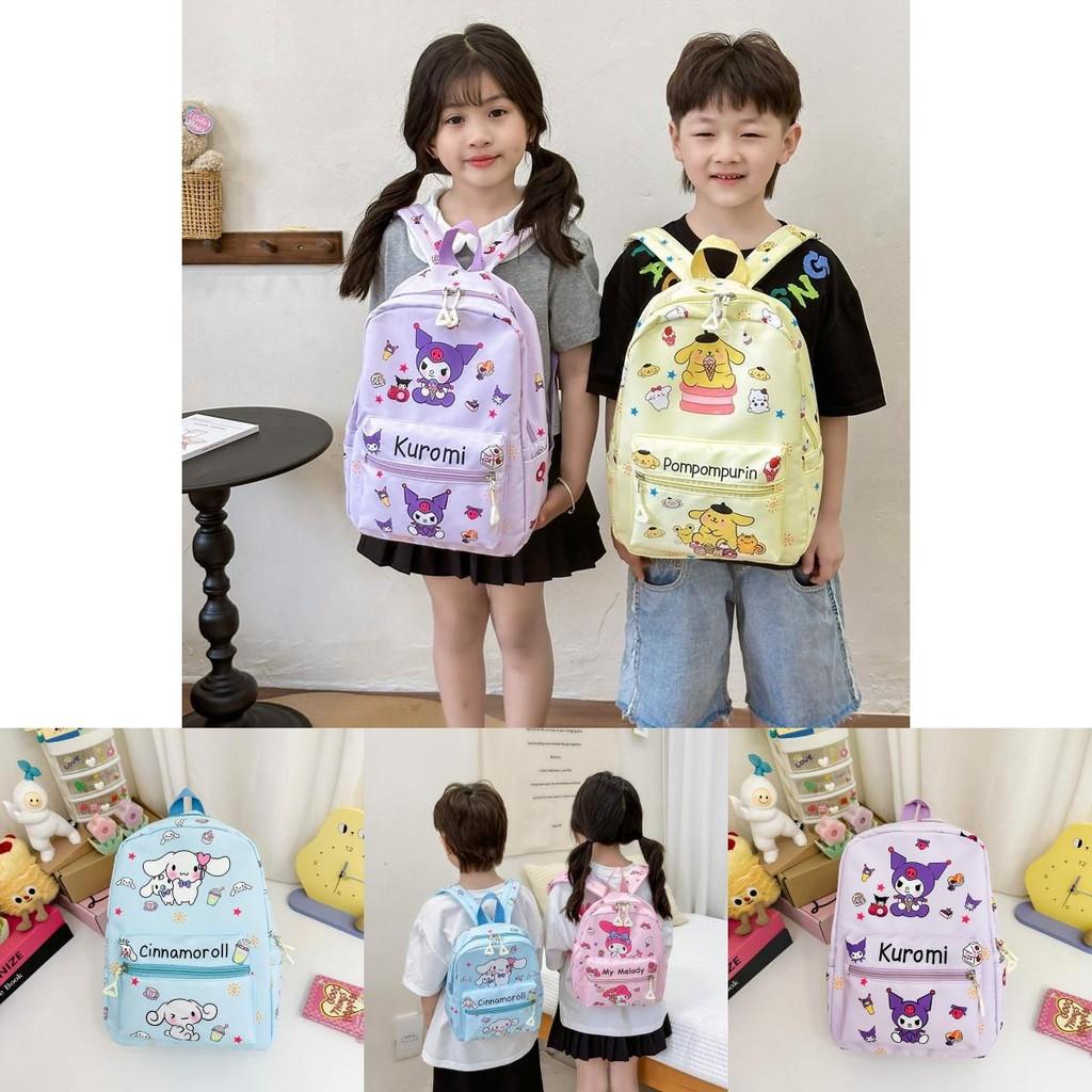 Hello Kitty Kuromi Cinnamoroll My Melody Printed Children Backpack For Daily Use
