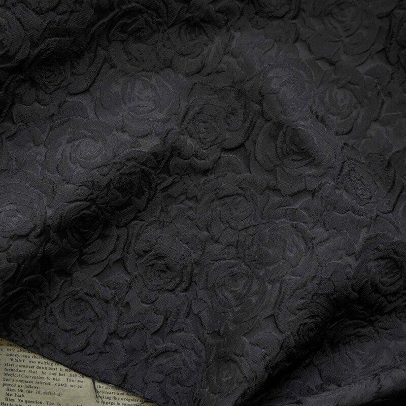 100cm*155cm Rose Jacquard Dyed Fabric Embossed Dark Red 3D Fabric Dark Red Dress Suit DIY Sewing Craft Dress Supplies