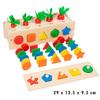 Toys Educational Toys Magnetic Train Color Shape Sorting Montessori Parish Game Sensory Geometric Matching Wooden for Gifts Kids