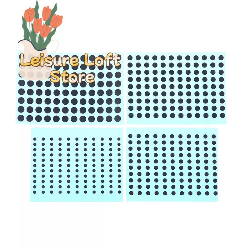 4-Size Conductive Rubber Pad Kit (3/4/5/6mm) for IR Remote Control Keypad Repair - Black Button Contact Replacement Set