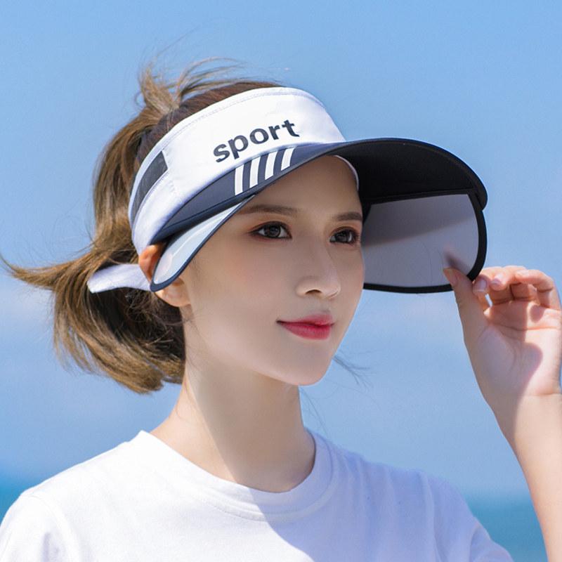 Sun hat women's summer sun protection UV protection face cover big edge hat cycling empty top sun hat travel beach