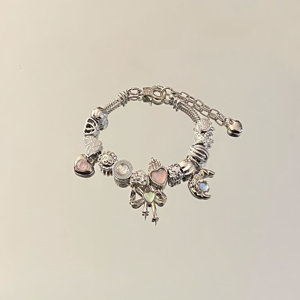 Fashion Butterfly Heart Moon Pendant Bracelet For Women Handmade Jewelry Gift