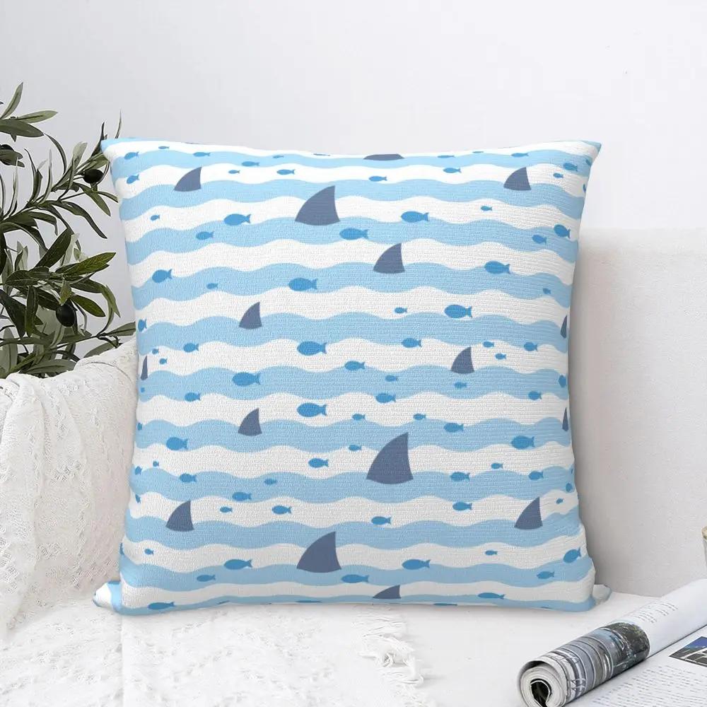 Swimming Fish Pattern Pillowcase Soft Polyester Cushion Cover Decoration Pillow Case Cover Bedroom Square