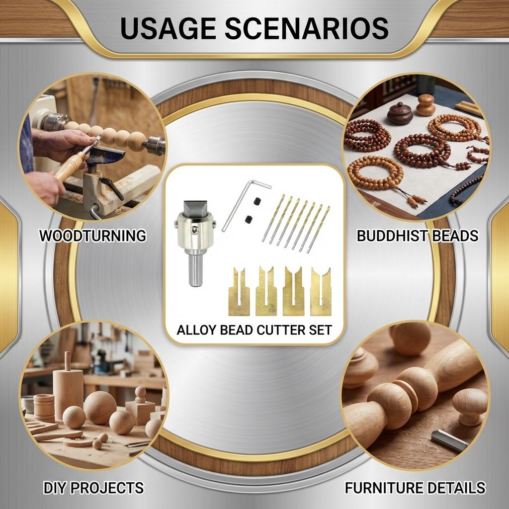 Alloy Tool Woodworking Bead Cutter Separate Design Precision Durable For Woodworking And Bead Making