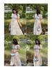 Elegant French Floral Print Summer Dress - V-neck Puff Sleeve High Waist, Sweet or Cool Style