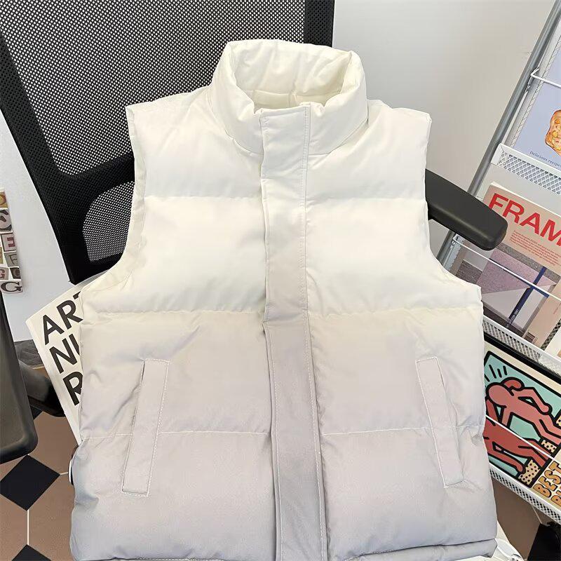 Unisex Gradient Stand Collar Winter Vest - Fashionable, Casual, and Versatile Outerwear