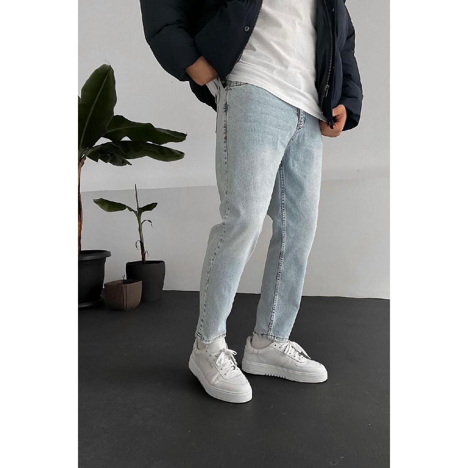 

Сині джинси Boyfriend Acid Washed Grinding Ice Blue 29 синій