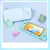 DLseego Switch Lite Case and Bag Set 1 Storage 1 PC 1 Flower and 4 Cat Claw Thumb with Card and Shockproof Design for Portable Travel Blue (Includes