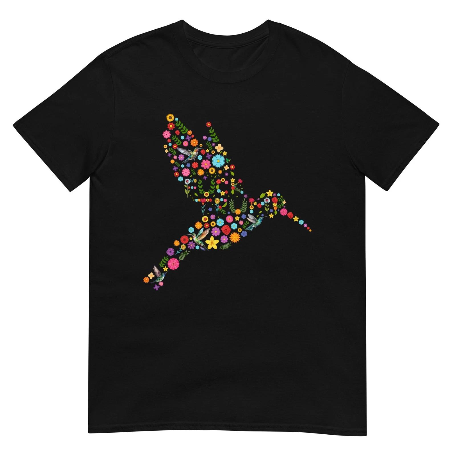 Subtle Anti Trump Floral Hummingbird Hidden Message T-Shirt M