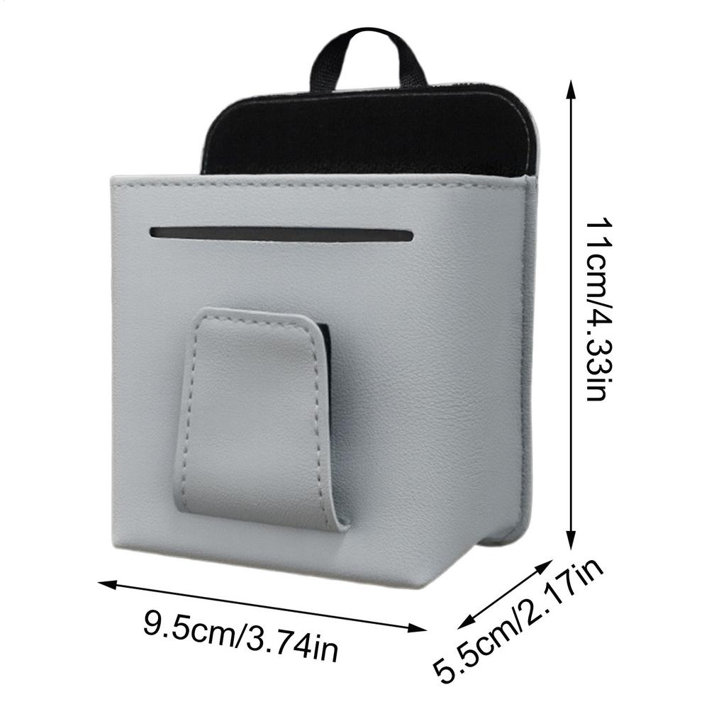 

Car Air outlet storage bag Hanging Mobile phone storage bag Card holder Sunglass Organizer Car Outlet Air Vent Trash Box серый