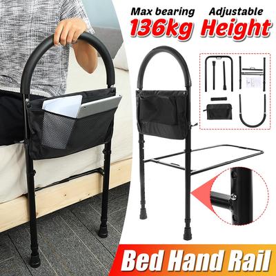 Iron Get Up Handle Secure Bed Rail Bedroom Safety Fall Prevention Aid Handrail for Assisting Elderly and Pregnant Tool