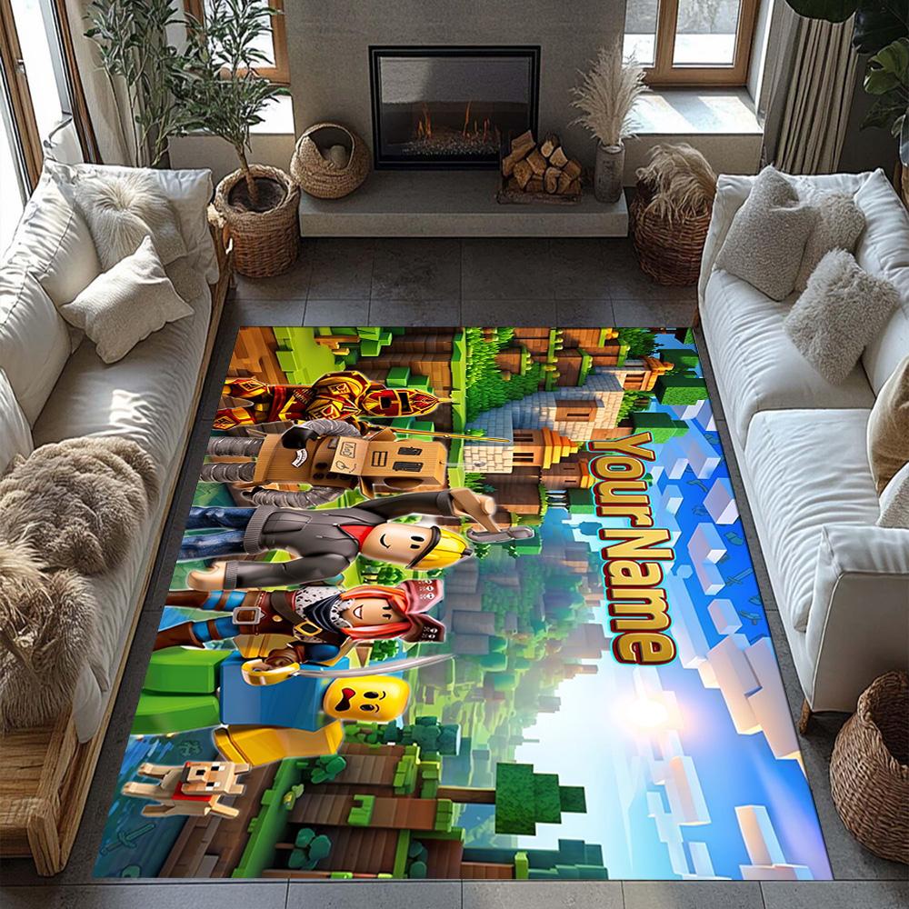 Roblox 14 Customize Text Floor Rug Office Rug Design for Decorate room Dormitory Foyer Balcony Antislip Carpet Office home decor