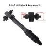 Drill Chuck Ratchet Wrench 2 In 1 Drill Chuck Ratchet Spanner Steel Chuck Key Set Quick Releases and Secure Grip
