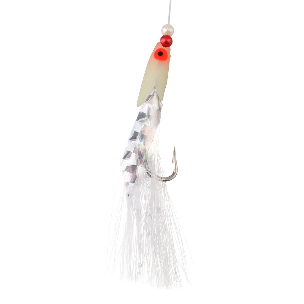 5 Stück pro Beutel Kohlenstoffstahl 3/0# Fischkopf-Schnurhaken, Simulierte Flash-Draht-Meeresangelhaken für Salzwasser Outdoor-Angelzubehör