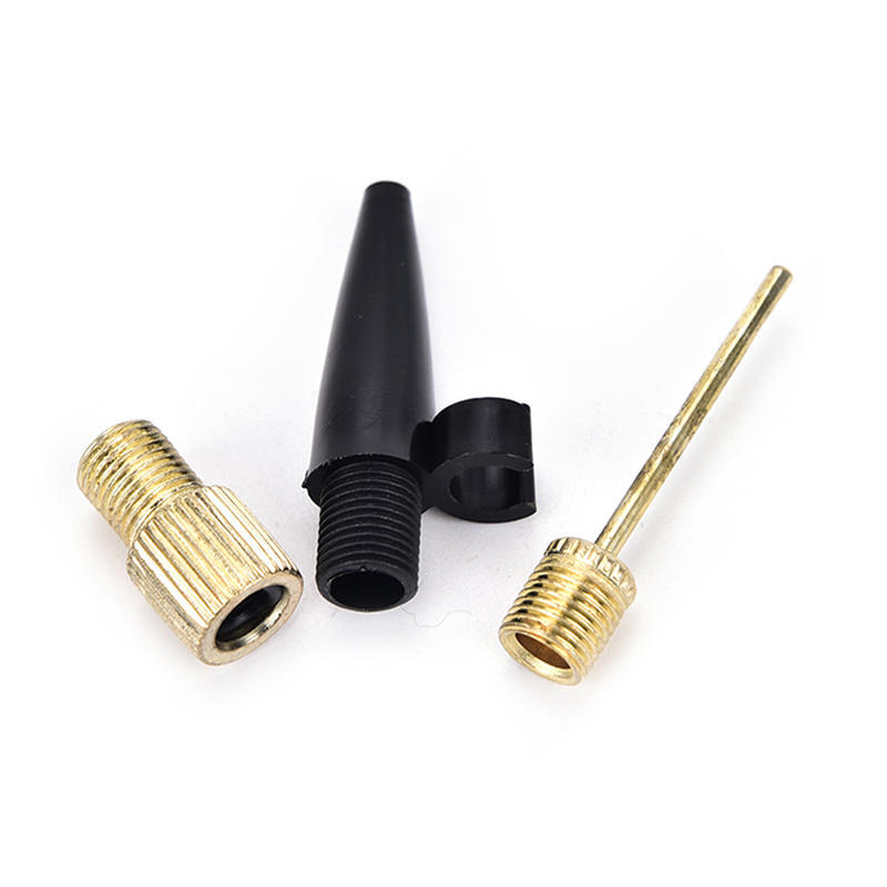 10pcs//set Mini Ball Inflator W// Needle Pins Hose Schrader Valve Nozzle Tool Kit