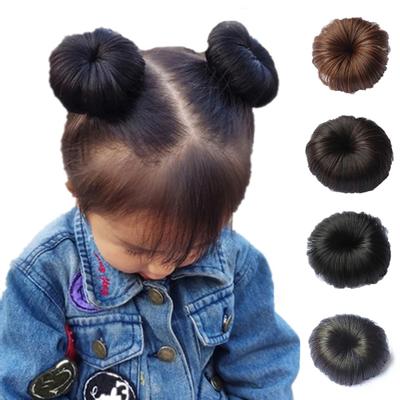 Kids Girls Hair Bun Extension Wig Curly Messy Hairpiece Wavy Donut Chignons