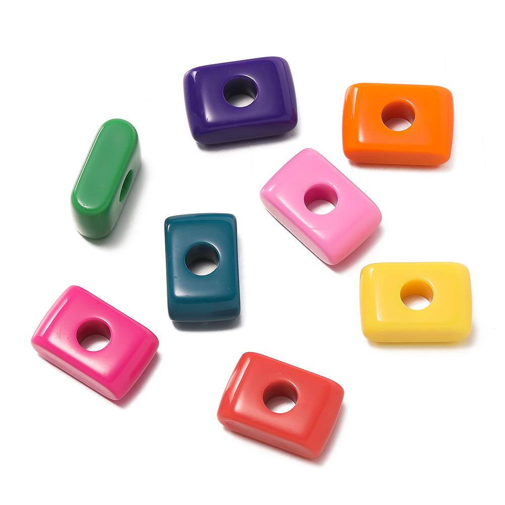 5Pcs A-Z Acrylic Big Hole Letter Beads Mix Colour Loose Spacer Beads for Making Key Chain Bracelet DIY Craft Jewelry Accessories