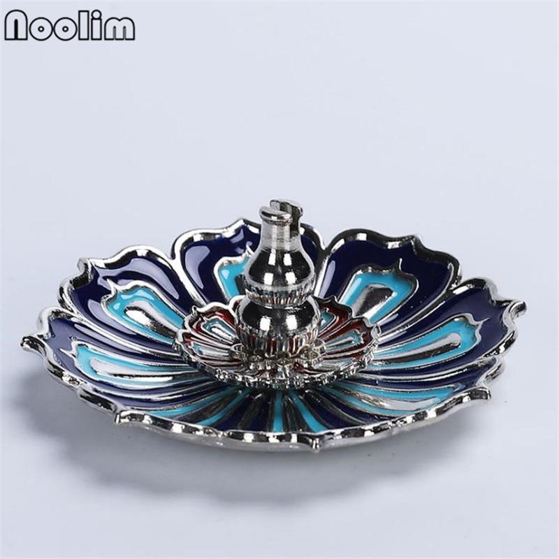 

Тибетская дзен-буддийская металлическая курильница Lotus, прочный держатель для ароматических палочек, портативная аромакурильница B