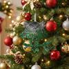 Glitter Dust Finish Christmas Snowflake Ornament Semi-Green Glitter Xmas Tree Ornament  Holiday