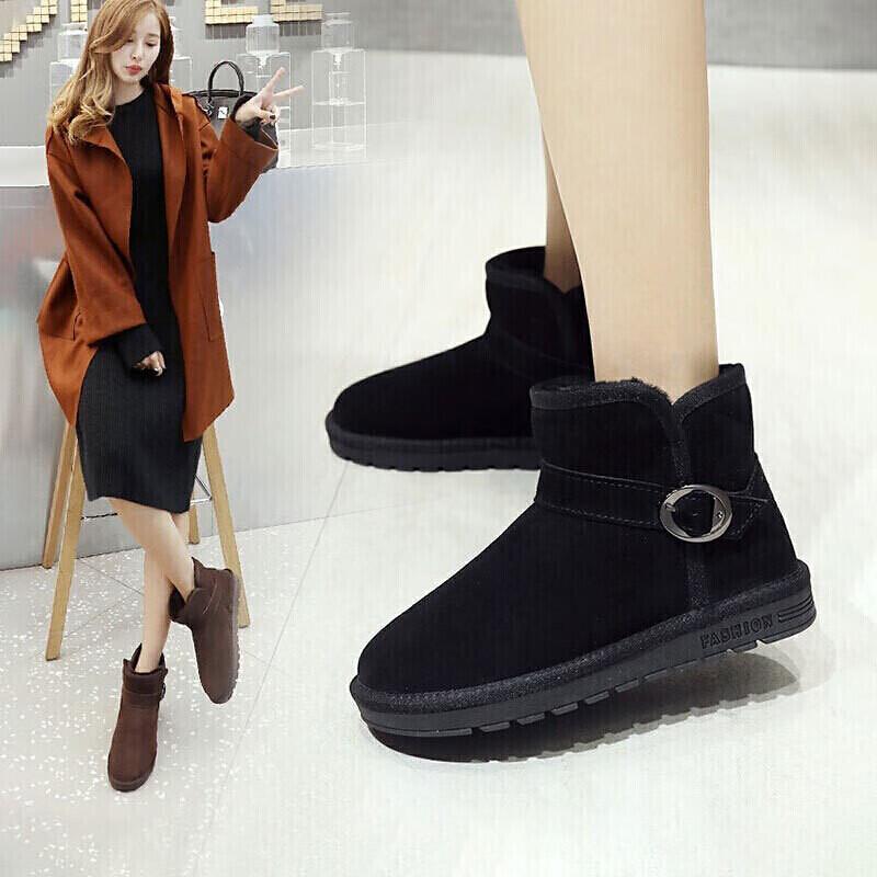 ZHR Women s Mid-Calf Suede Snow Boots P29 36