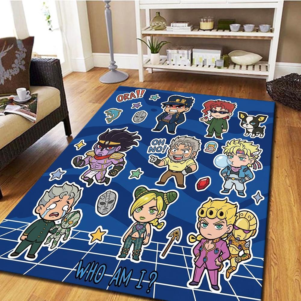 JoJo's Bizarre Adventure Living Room Bedroom Carpet, Cool Home Decor Movie Mat Play Floor Mat -HE75