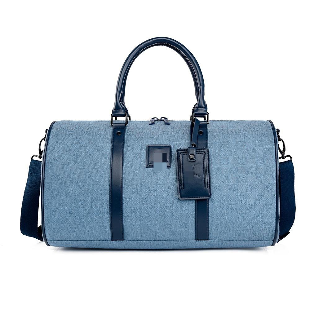Presbyopia Checkerboard Fabric Large Capacity Trapeze Single Shoulder Fitness Bag Travel Bag Student Bag