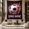Soccer (86) Theme Personalized Tapestry Custom Name Text Wall Hanging Tapestry Home Background Decoration