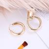 Geometric Round Hoop Earrings Classic Large Circle Design Lightweight Metal Material Suitable for Daily Wear and Various Occasions