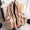 Women'S Luxury Imitation Cashmere Pashmina Scarf With Animal Prints Winter Warm Thick Blanket Wrap Shawl For Female