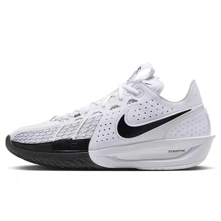 Nike Air Zoom G.T. Cut3 Cushioning Slip Resistant Low top Basketball Shoes Unisex Black White DV2918-102(Team181-)