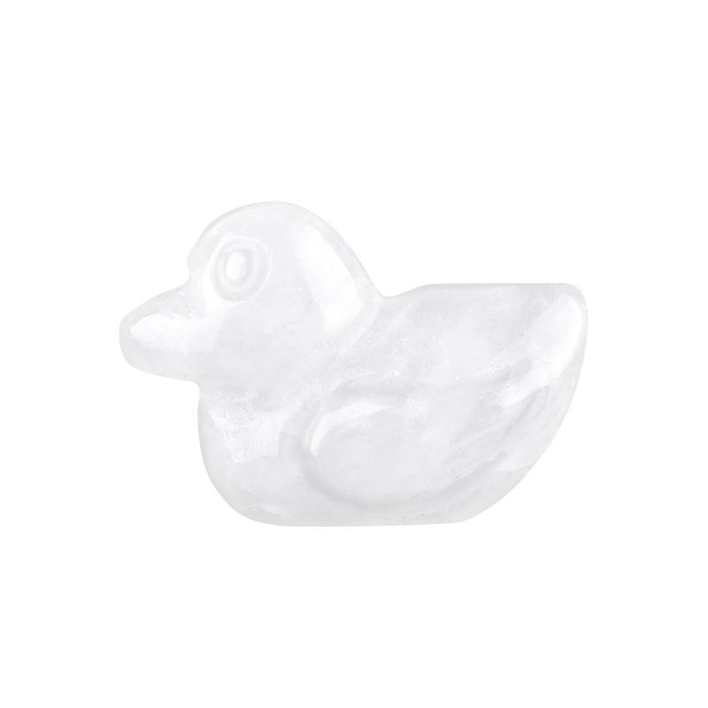 1Pc Natural Stone Hand Carved Mini Duck Figurine 17-20×25-28mm Polished Crystal Little Duck Statue Reiki Healing Mini Desk Terrarium Decor Craft Gift