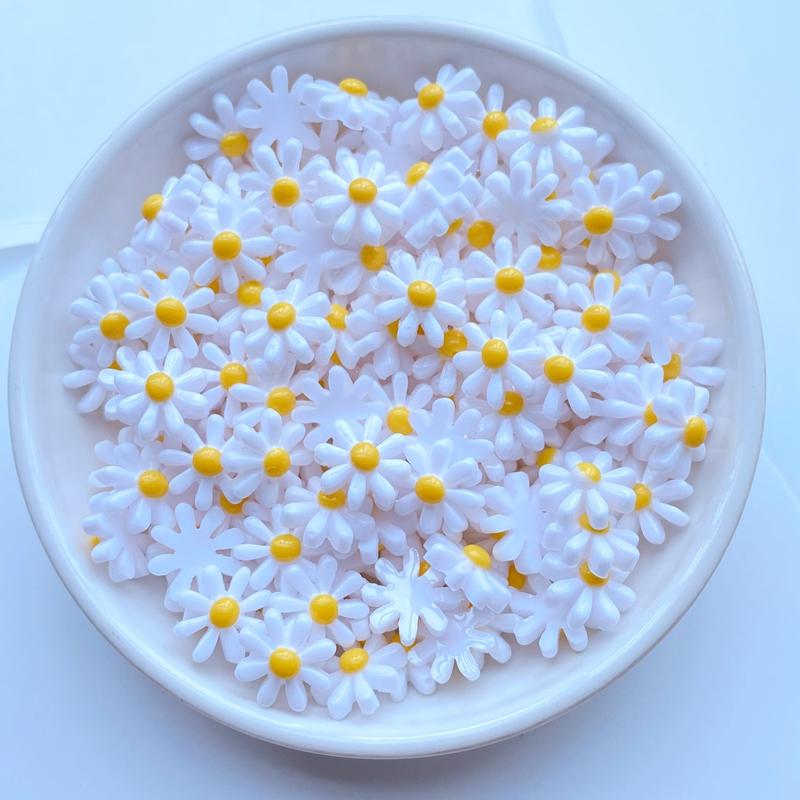 50Pcs New 11mm Cute Mini Chrysanthemum Flat Back Resin Cabochons Scrapbooking DIY Jewelry Craft Decoration Accessorie