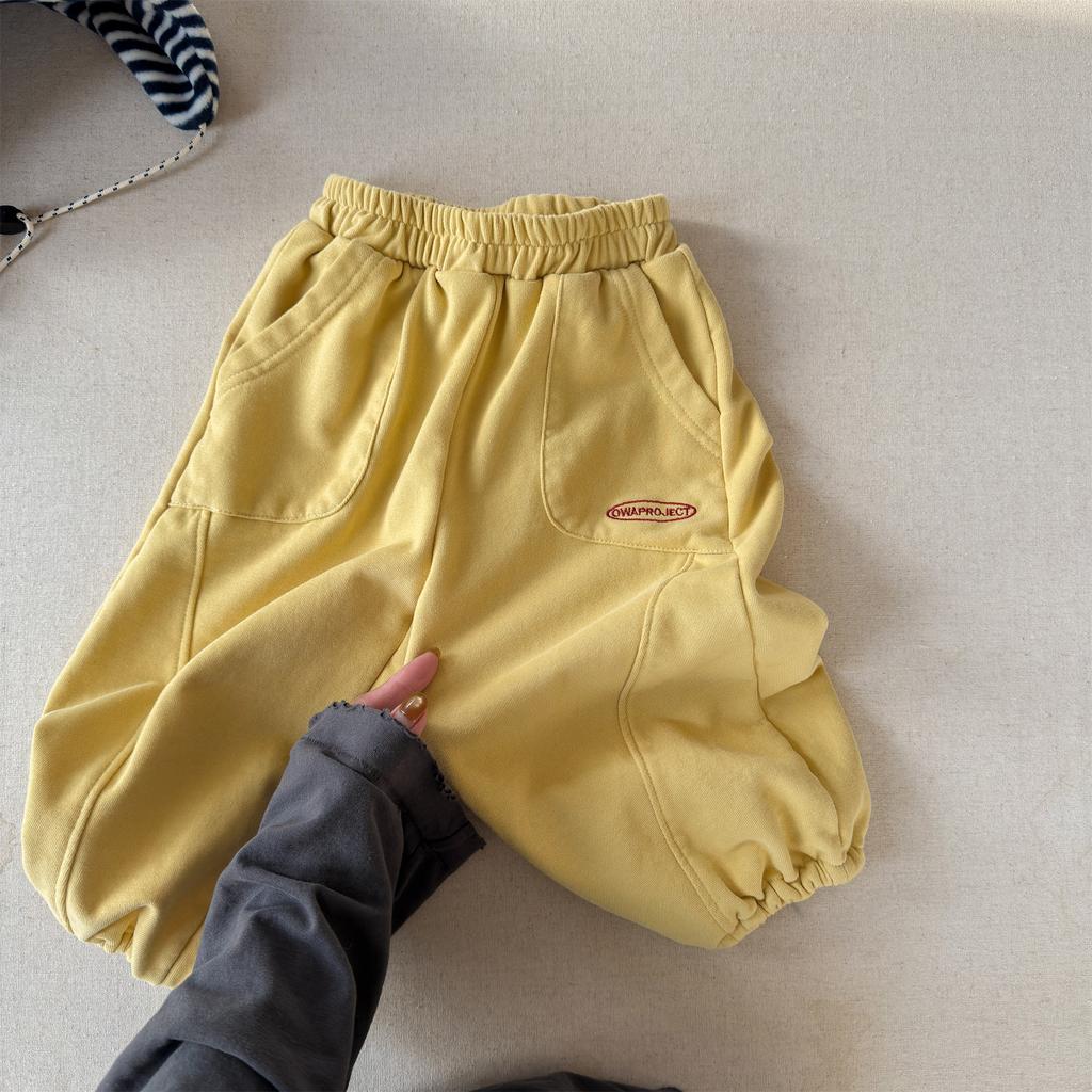 Spring Baby Boys Casual Trousers Solid Color Korean Style Toddlers Kids Loose Sweatpants