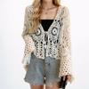 DIMANAF 2025 New Summer Women T-Shirt Bat Sleeve Basic Fashion Tops Lace Cardigan Tees Casual Loose White Tees