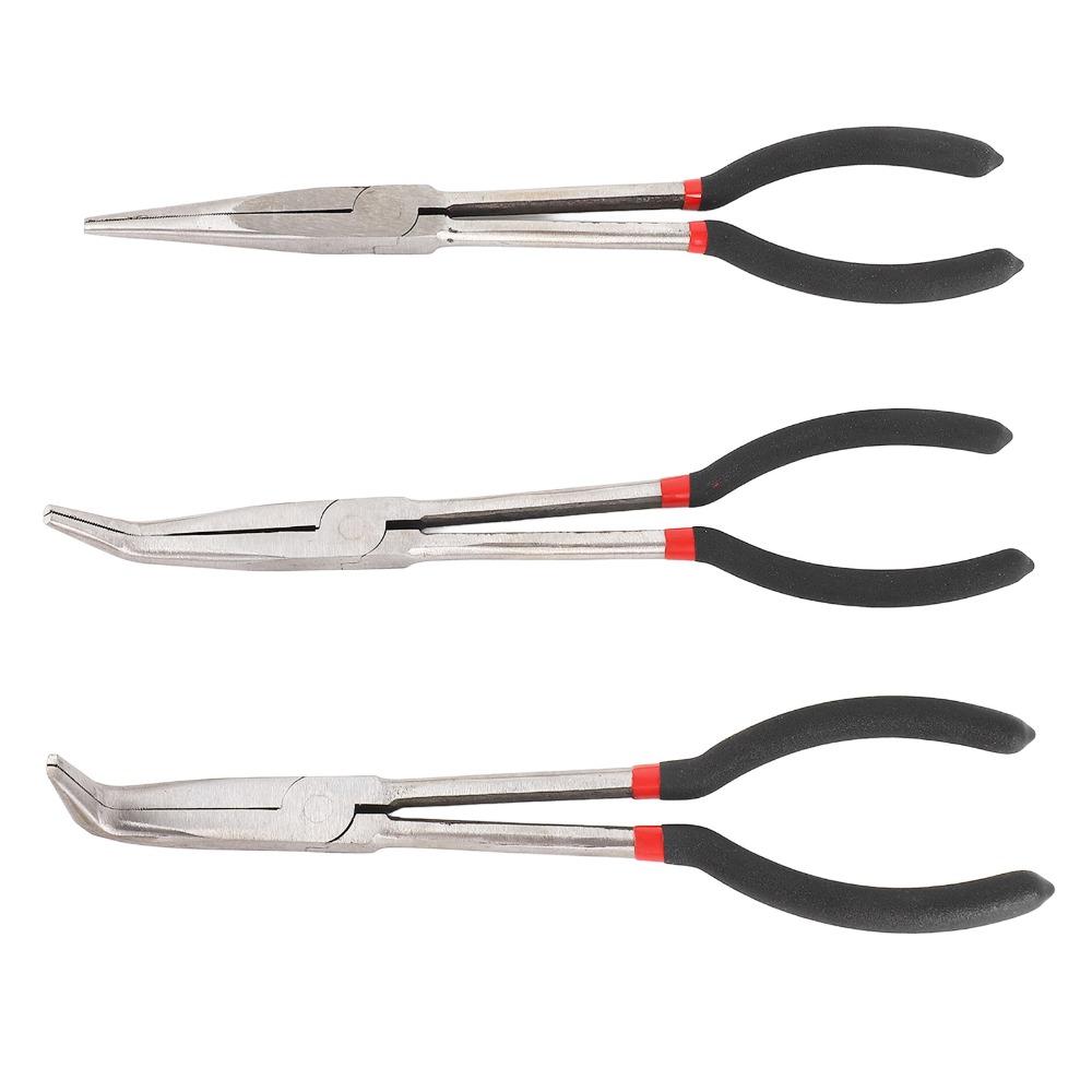 3pcs Insulated Comfort Grip Handles Long Nose Pliers Precision Long Nose Pliers Wire Bending