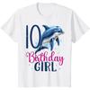 Kinderen 10e Verjaardag Dolfijn 10 Jaar Oud Meisje Tien Verjaardagsmeisje T-shirt