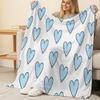Love Pattern Flannel Blanket - Lightweight, Skin-Friendly & Warm Soft Throw, Cozy Home Decor for Window Seat, Perfect for Christmas & Halloween
